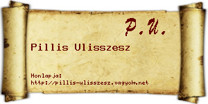 Pillis Ulisszesz névjegykártya